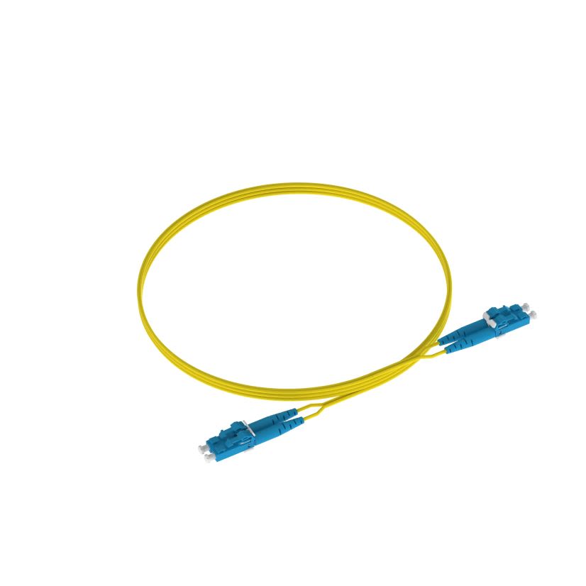 Panduit® Opti-Core® F92ERLNLNSNM001 Duplex OS2 Riser Singlemode Fiber Optic Patch Cord, 2 Fiber, 9 um Core, 3.28 ft L