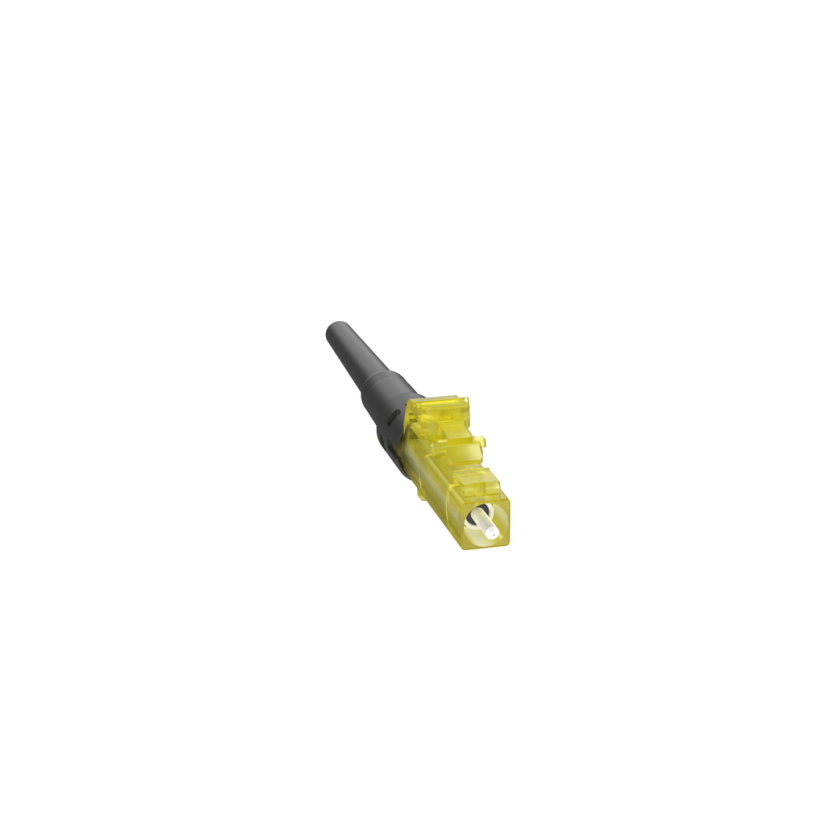 Panduit OptiCam FLCSMC5BLY Keyed Pre-Polished Fiber Optic Connector, LC Simplex Connector, OM2 50/125 um Multi-Mode Fiber, 900 um Tight Buffered Fiber, Zirconia Ceramic Ferrule