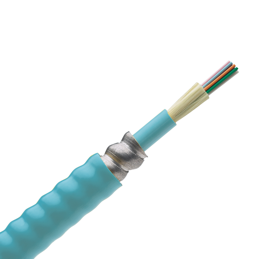 Panduit® Opti-Core® FOPPX12Y Indoor Interlocking Armored Cable, 12 Fiber