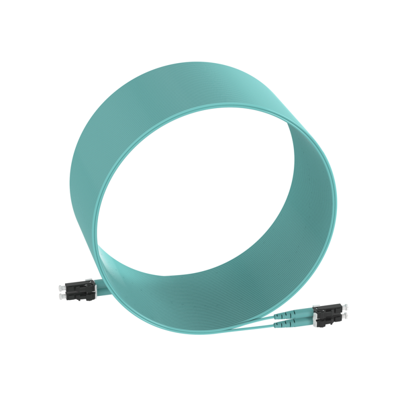 Panduit® Opti-Core® FZ2ERLNLNSNM010 Fiber Optic Patch Cord, 2 Fiber, 50 um Core, 32.8 ft L, Aqua