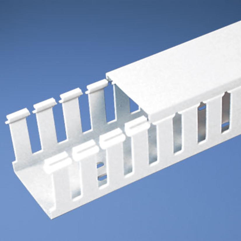 Panduit Panduct G1.5X2WH6 Type G Base Wiring Duct, 0.31 in Wide Slot Slot, 1-3/4 in W x 2.12 in D, PVC