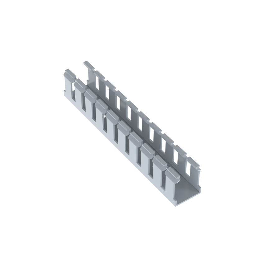 Panduit Panduct G1X1.5LG6 Type G Base Wiring Duct, 0.31 in Wide Slot Slot, 1-1/4 in W x 1.62 in D, PVC