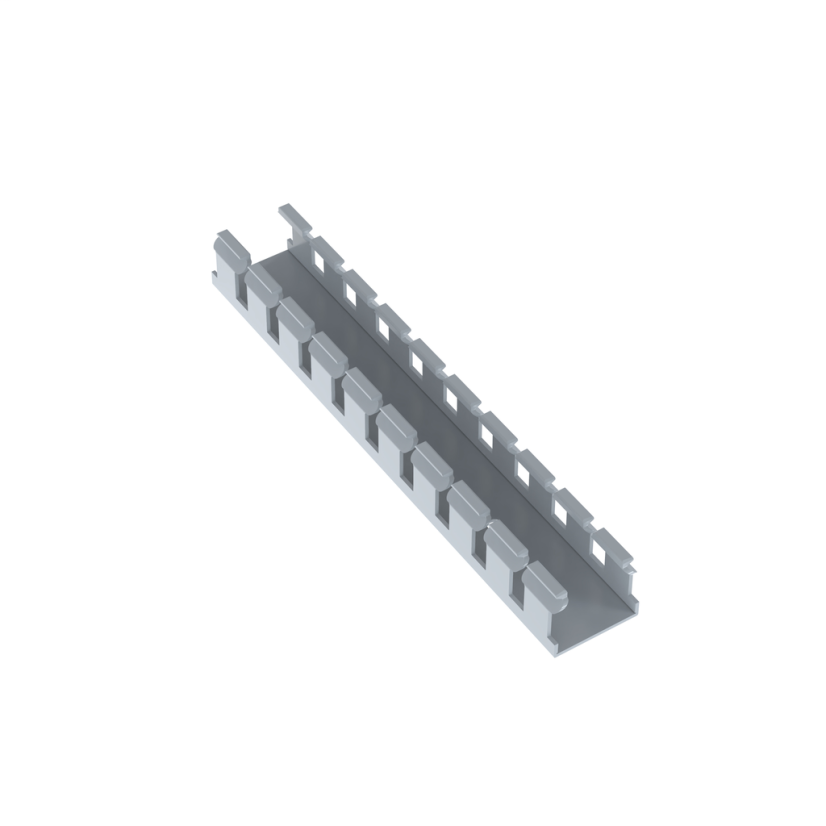 Panduit Panduct G1X1LG6-A Type G Base Wiring Duct, 0.31 in Wide Slot Slot, 1-1/4 in W x 1.12 in D, PVC