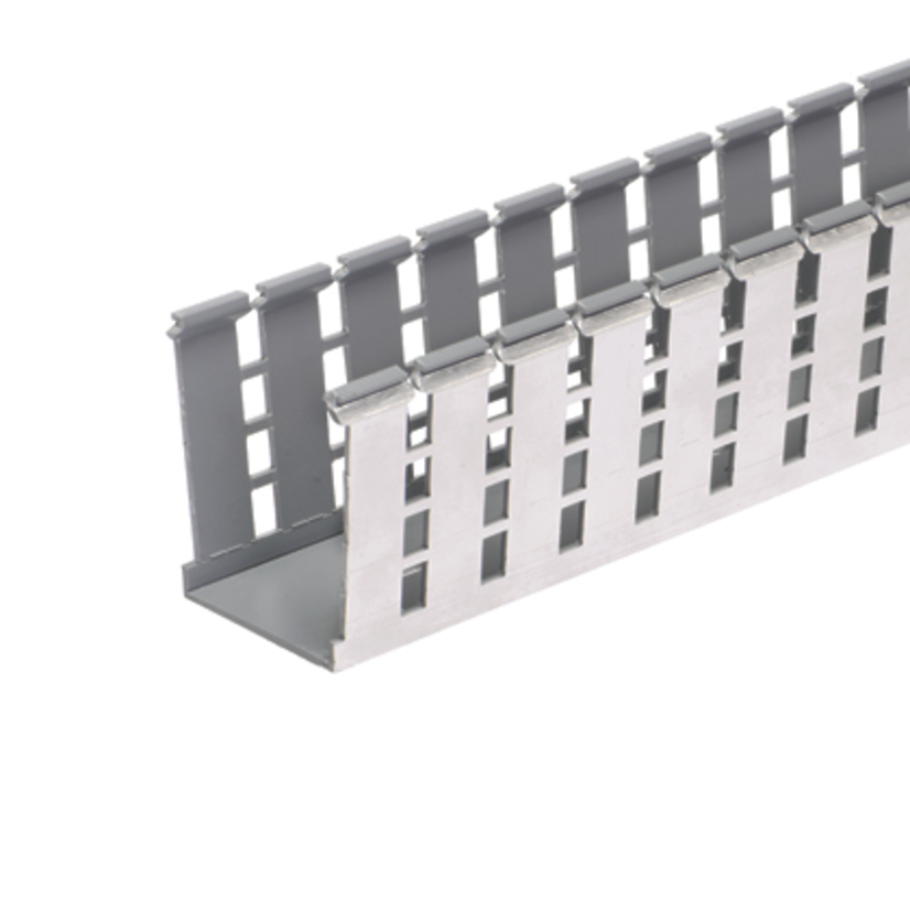 Panduit G2X3LG6EMI Type G Shielded Wiring Duct, 7.9 mm Slot Wide Slot, 2.25 in W, Aluminum/PVC