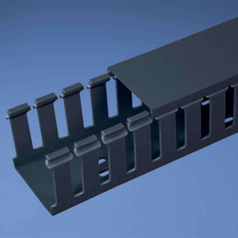 Panduit Panduct G2X4IB6 Type G Base Wiring Duct, 0.31 in Wide Slot Slot, 2-1/4 in W x 4.1 in D, PVC
