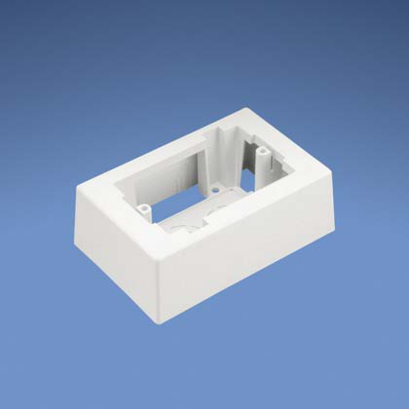Panduit JB1WH-A 1-Gang 1-Piece Low Voltage Outlet Box, 5.09 in L x 3.34 in W x 3/4 in H, ABS, White