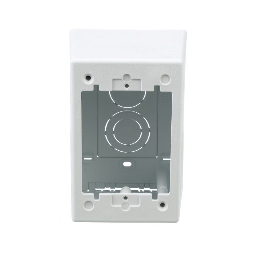 Panduit JBP1DWH 1-Gang 2-Piece Deep Power Rated Outlet Box, 5.02 in L x 3.28 in W x 2-3/4 in H, PVC, White