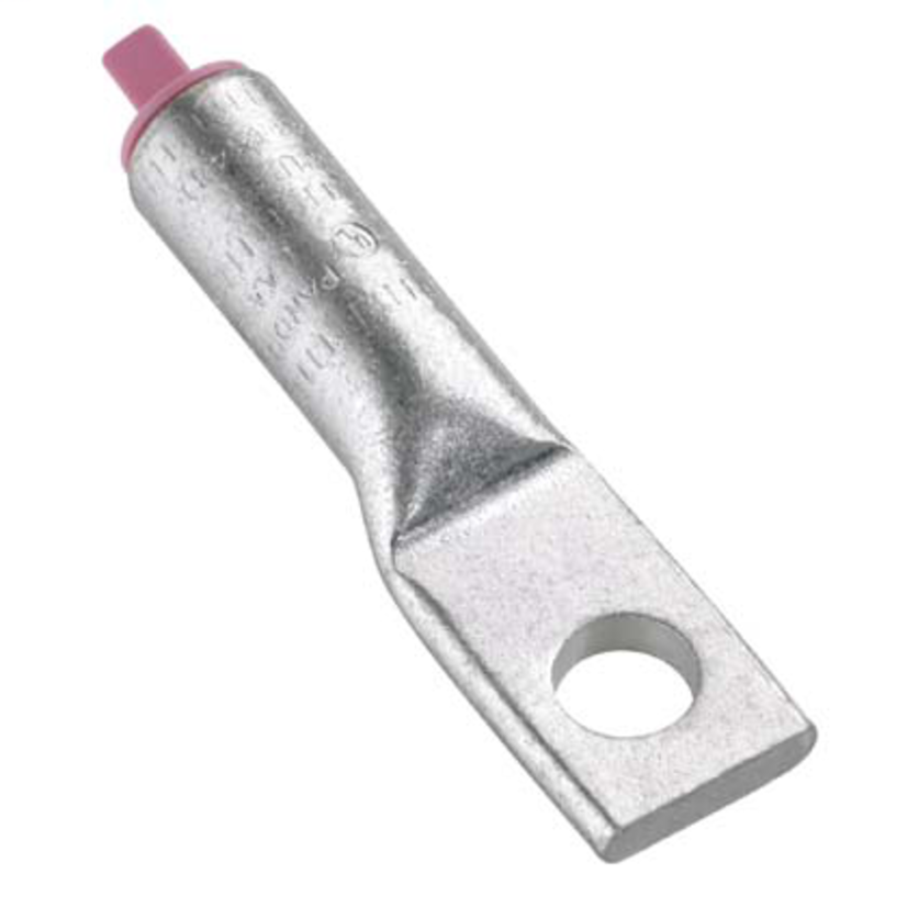 Panduit Pan-Lug LAA1-14-X 1-Hole Compression Connector Lug, 1 AWG Stranded Aluminum/Copper Conductor, Die Code: P45, 42.826 in Stud, Aluminum