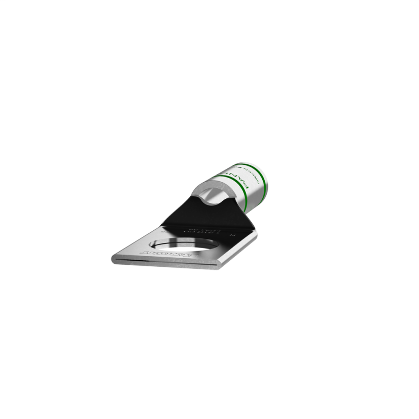 Panduit Pan-Lug LCA1-38-E 1-Hole Compression Lug Connector With Inspection Window, 1 AWG Copper/Stranded Conductor, Die Code: P37, 3/8 in Stud, Copper