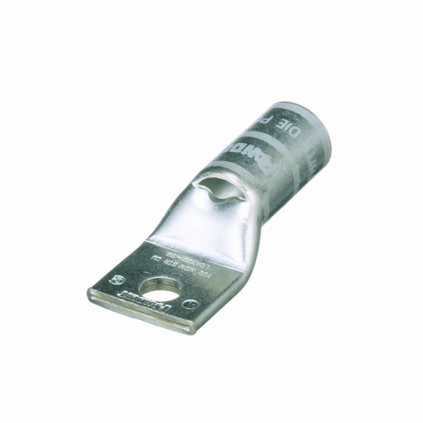 Panduit®duit® LCA300-38-X  Standard Barrel Lug With Inspection Window, 300 kcmil Code Copper Conductor, 3/8 in Stud, 1 Bolt Hole