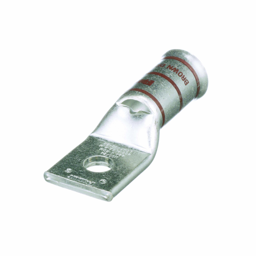 Panduit® Pan-Lug™ LCAF400-58-6 LCAF 1-Hole Compression Lug, 400 kcmil Class K, M, 444.4 kcmil DLO Copper Conductor, Die Code: P87, 5/8 in Stud, Tin Plated Copper