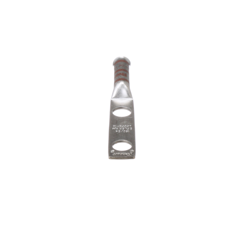 Panduit® Pan-Lug™ LCCF2-12-E LCCF 2-Hole Compression Lug, 2 AWG Class K, M and DLO Copper Conductor, Die Code: P33, 1/2 in Stud, Tin Plated Copper