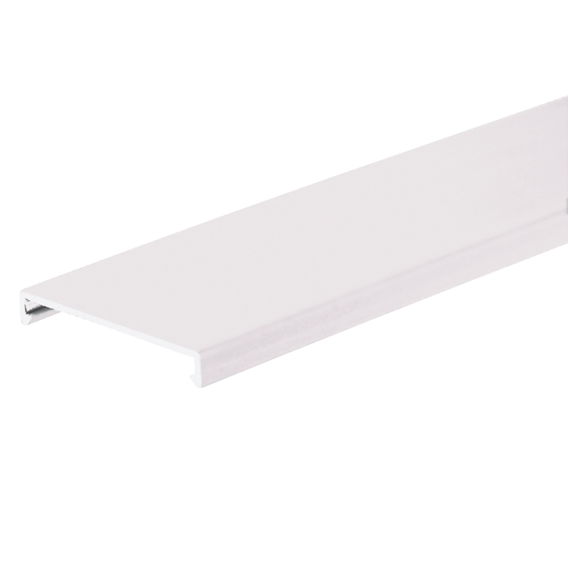 Panduit NC3WH6 Type NC Halogen-Free Wiring Duct Cover, 6 ft L x 3-1/4 in W x 0.37 in H, PPO, White