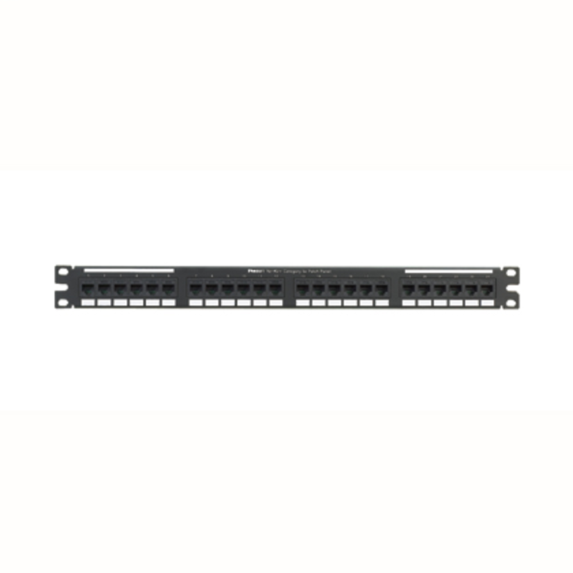 Panduit® NetKey™ NK5EPPG24Y 1RU Flat Patch Panel, 24 Ports, Cat 5e, Steel