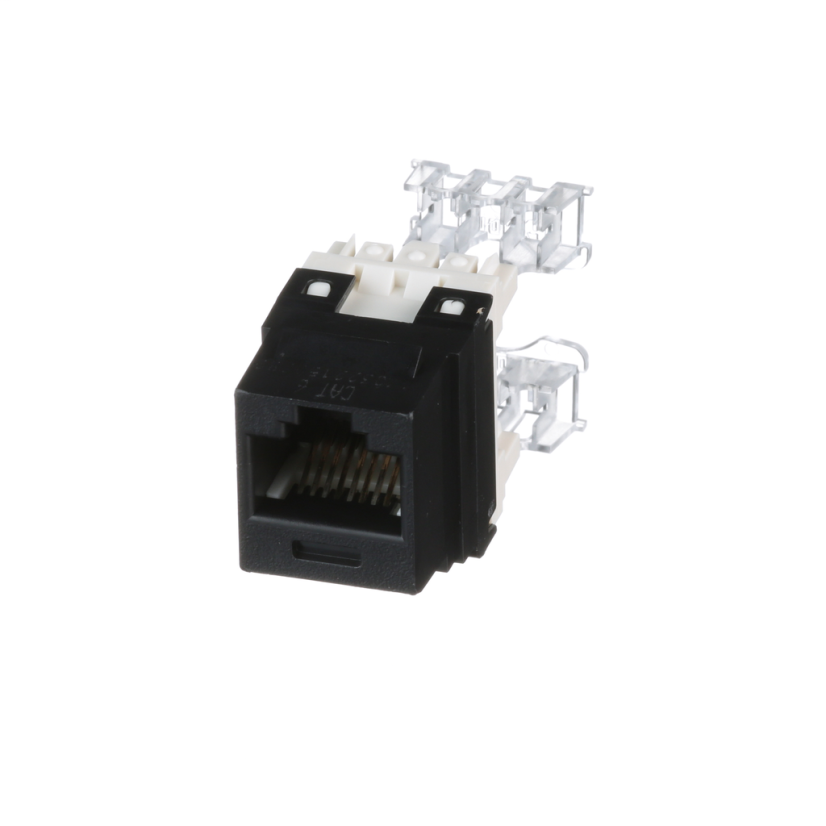 Panduit® NetKey™ NK688MBL 8-Position 8-Wire Cat 6 Punchdown Unshielded Keystone Jack Module, ABS/Polycarbonate, Black