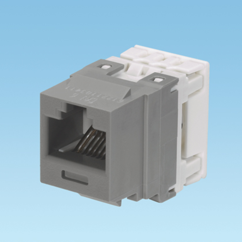 Panduit® NetKey™ NK688MIG 8-Position 8-Wire Cat 6 Punchdown Unshielded Keystone Jack Module, ABS/Polycarbonate, International Gray