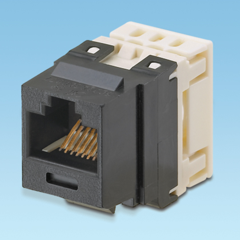 Panduit NetKey NKP5E88MYL 1-Slot 8-Position 8-Wire Punchdown Unshielded Keystone Jack Module, Cat 5e/Keystone Module, Surface Mount, 1 Port, ABS/Polycarbonate, Yellow