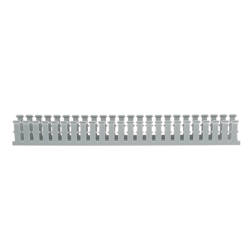 Panduit Panduct NNC50X75LG2 Type NNC Wiring Duct With DIN 43659 Mounting Holes, 0.39 in Wide Slot Slot, 1.95 in W x 2.85 in D, PPO