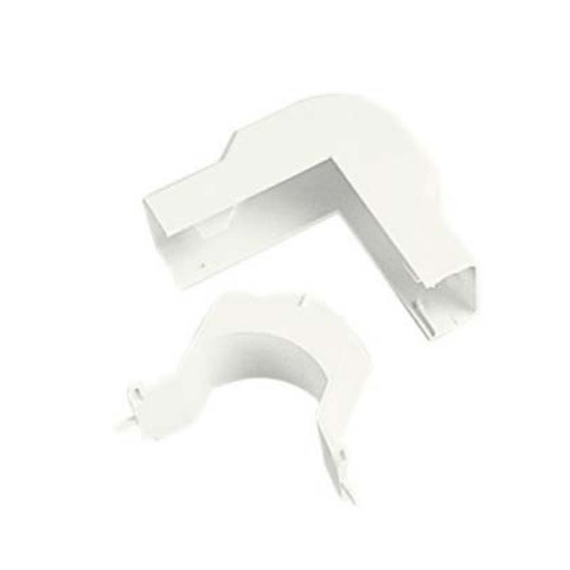 Panduit Pan-Way OCFX10WH-X Bend Radius Control Power Rated Outside Corner Control Fitting, For Use With Pan-Way LD10, LDPH10 and LD2P10 Series Surface Raceway System, Rigid PVC