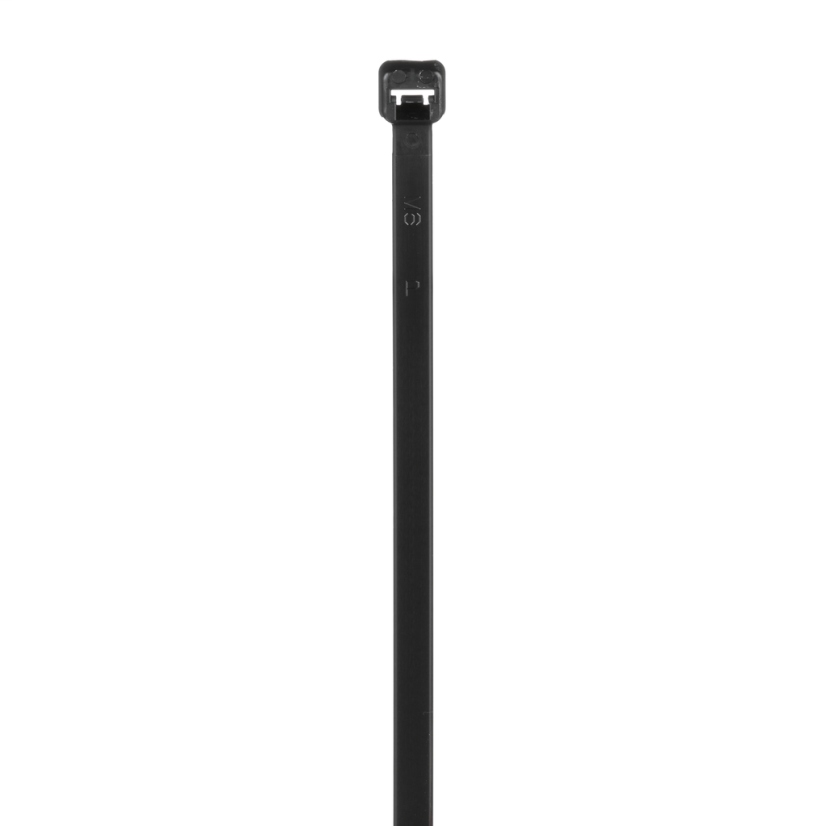 Panduit® Pan-Ty™ PLT2S-C0 Standard Cable Tie, 7.4 in L x 0.19 in W x 0.05 in THK, Nylon 6.6, Black