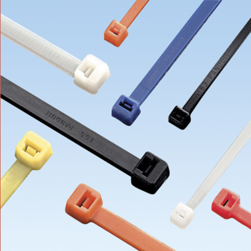 Panduit® Pan-Ty™ PLT2S-C4Y Plenum Rated Standard Cable Tie, 7.4 in L x 0.19 in W x 0.05 in THK, Nylon 6.6, Yellow