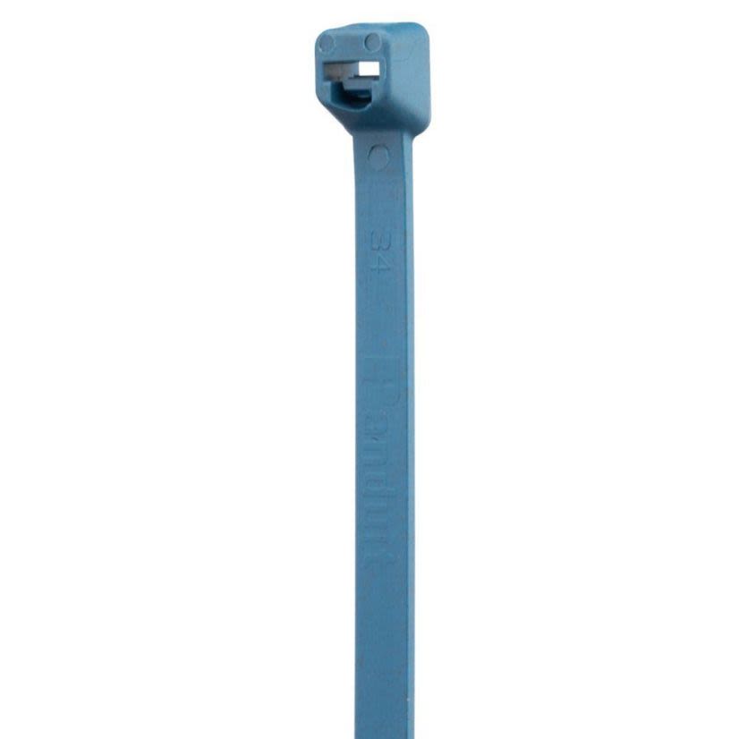 Panduit PLT3S-C96A Cable Tie, 291 mm L x 4.8 mm W x 1.4 mm THK, Nylon 6.6, Blue