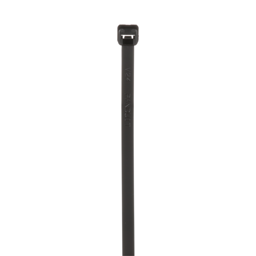 Panduit® Pan-Ty™ PLT3S-M0 Standard Cable Tie, 11-1/2 in L x 0.19 in W x 0.05 in THK, Nylon 6.6, Black