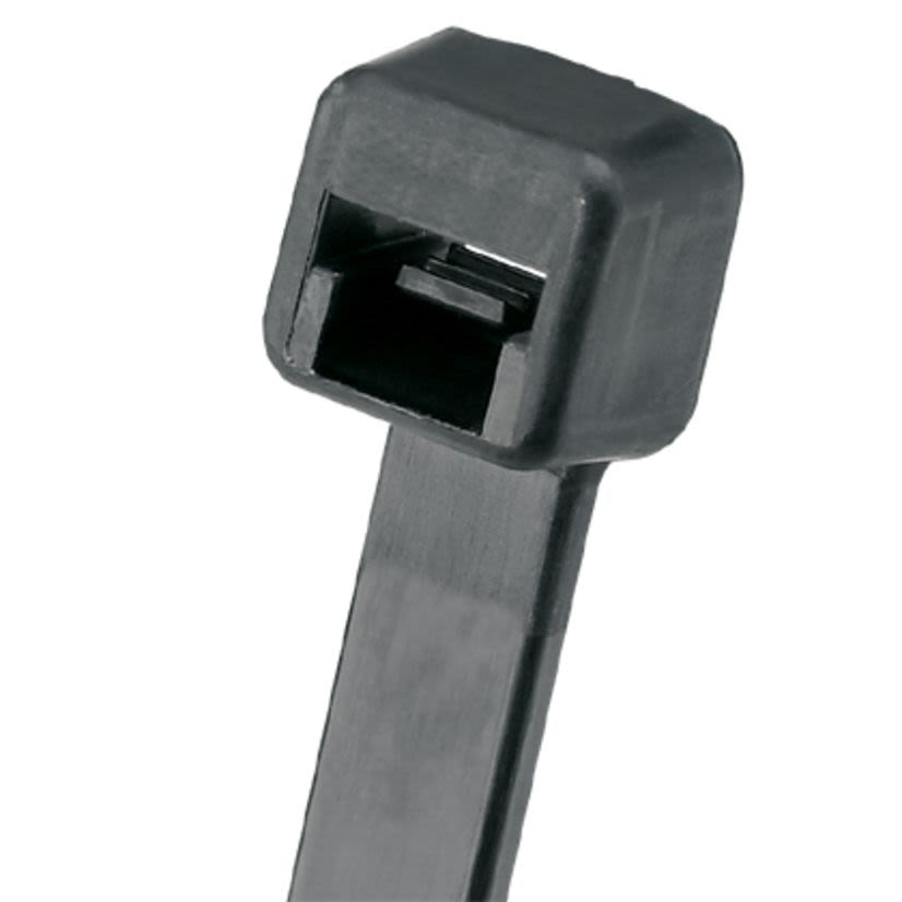 Panduit® Pan-Ty™ PLT4H-C0 Light Heavy Cable Tie, 14-1/2 in L x 0.3 in W x 0.08 in THK, Nylon 6.6, Black