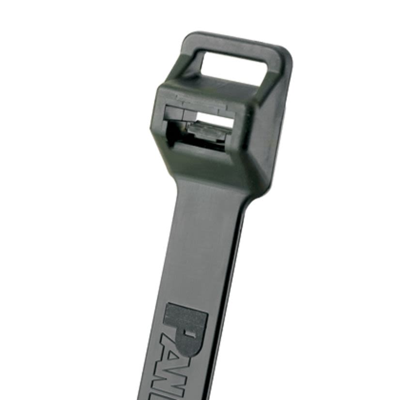 Panduit Pan-Ty PLT8EH-C0 PLT UV/Weather-Resistant Extra Heavy Cross Section Lashing Cable Tie, 28.3 in L x 0.5 in W x 0.085 in THK, Nylon 6.6, Black
