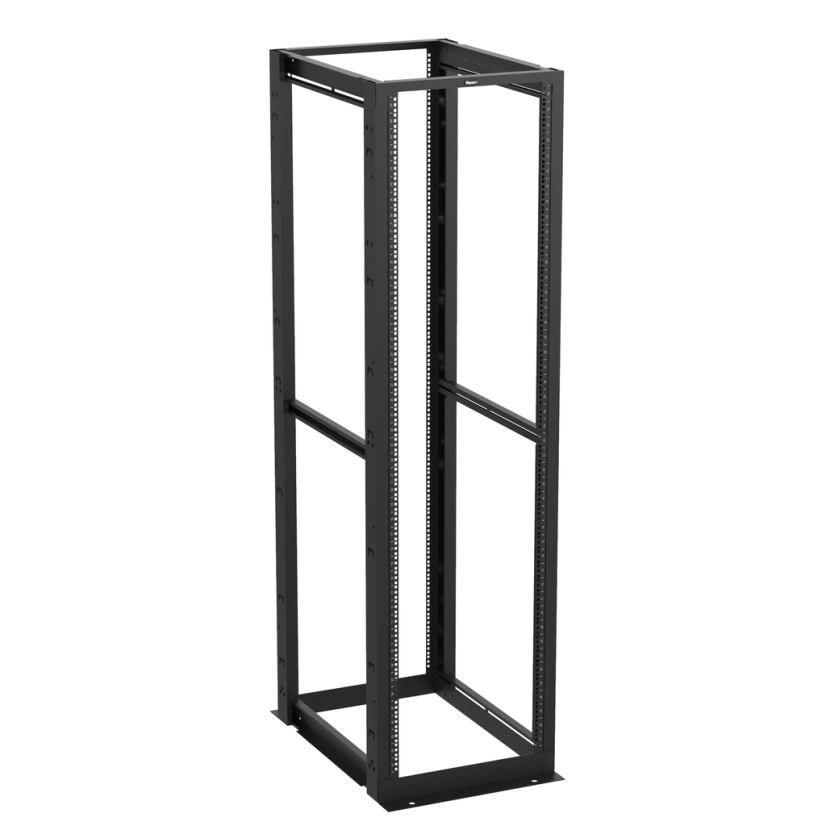 Panduit R4PCN 4-Post Open Premium Rack With Adjustable Mounting Rail, 84 in H x 23-1/4 in W x 30 in D, 2500 lb Load, 45 Shelves