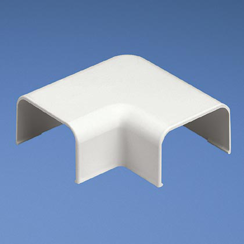 Panduit Pan-Way RAF5EI-E Low Voltage Right Angle Fitting, For Use With Pan-Way LD5 Series One-Piece Multi-Channel Surface Raceway System, ABS/PVC