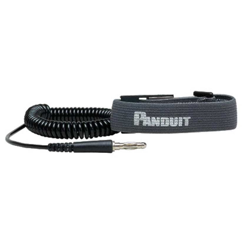 Panduit® StructuredGround™ RGESDWS Adjustable Wrist Strap, Fabric, Black