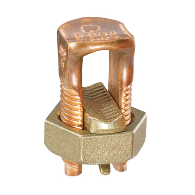 Panduit Pan-Lug SBC4S-C Dual Rated Split Bolt Mechanical Connector, 8 to 6 AWG Stranded Copper Conductor, Copper