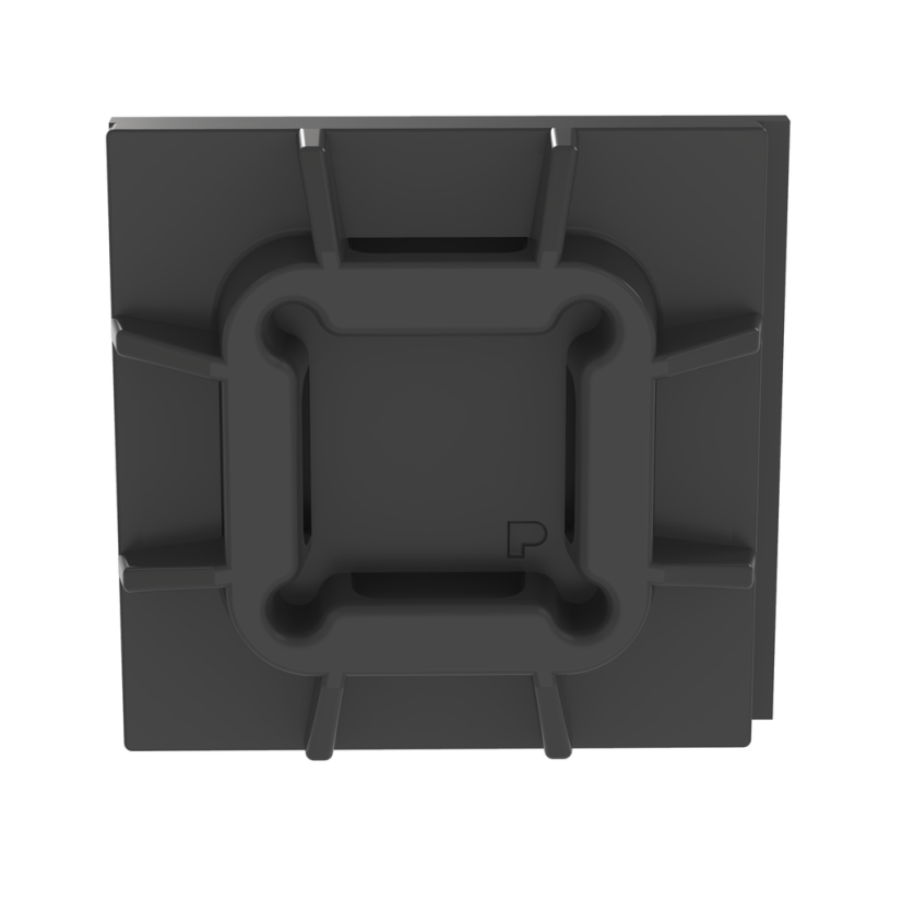 Panduit® SGABM25-AT-C0 Cable Tie Mount, 4-Way, Acrylic Adhesive Tape Mount, Nylon, Black