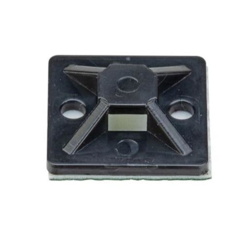 Panduit SMP16A-C0 Cable Tie Mount, 4-Way, Adhesive Mount, Nylon 6.6, Black