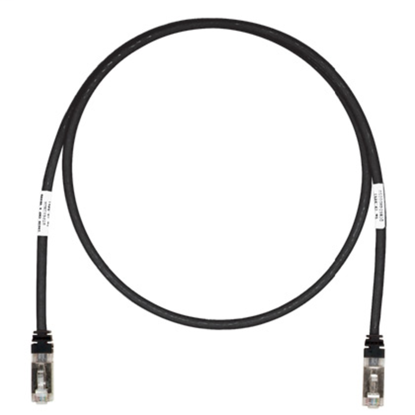 Panduit PanNet TX6A 10Gig STP6X10BL S/FTP Shielded Patch Cord, Cat 6a, 26 AWG Stranded Copper Conductor, RJ45 Modular Plug Connector, 10 ft L Cord