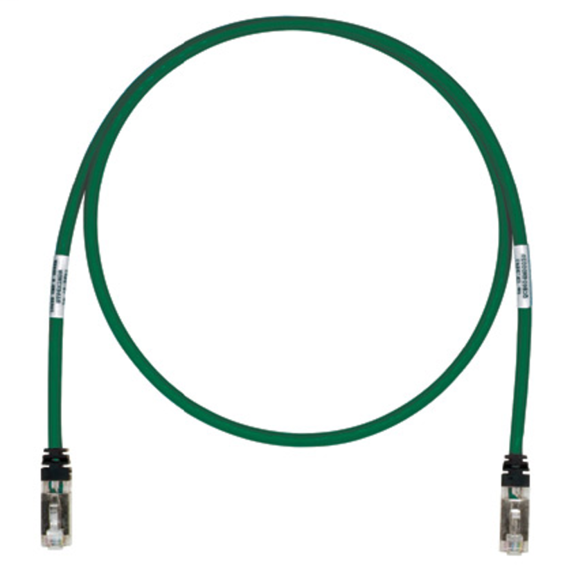 Panduit PanNet TX6A 10Gig STP6X10MGR S/FTP Shielded Patch Cord, Cat 6a, 26 AWG Stranded Copper Conductor, RJ45 Modular Plug Connector, 32.81 ft L Cord