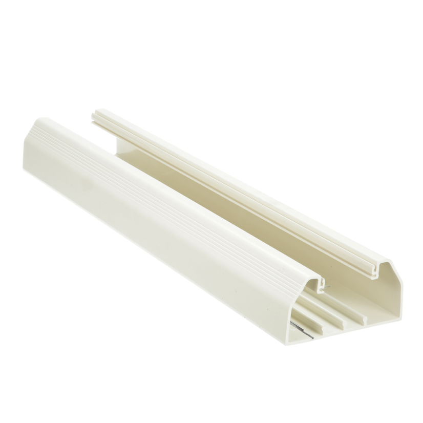Panduit® Pan-Way™ TG70IW8 T-70 Type TG-70 Multi-Channel Raceway Base and Cover, 8 ft L x 5.32 in W x 2.68 in H, PVC, Off-White