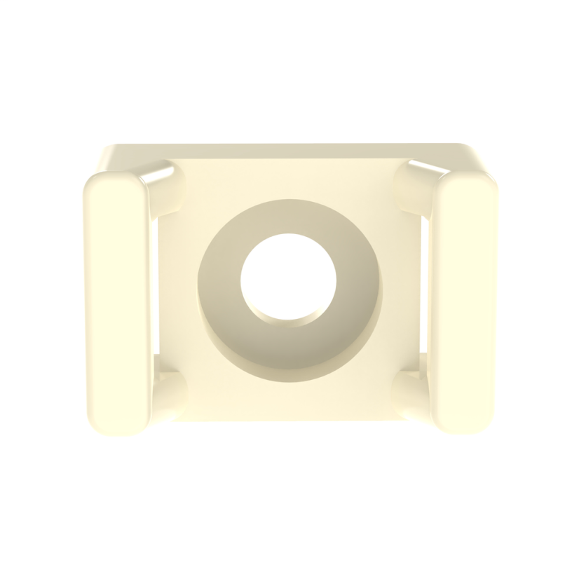 Panduit TM2S6-C Cable Tie Mount, 2-Way, Threaded Mount, 0.19 in W Tie, Nylon 6.6/Polyamide, Natural