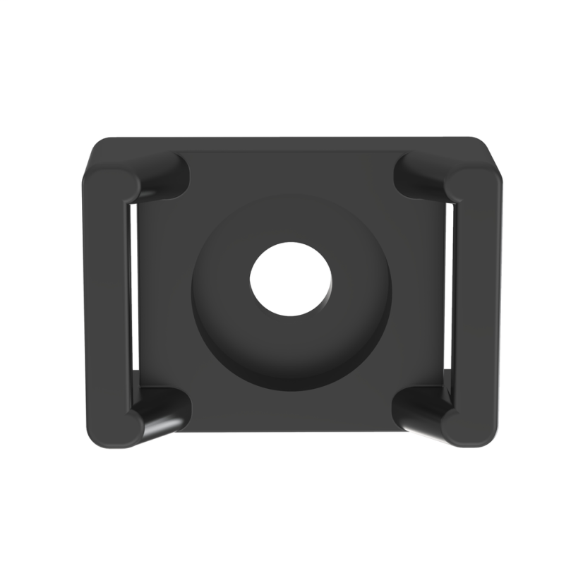 Panduit TM3S8-C0 Weather-Resistant Cable Tie Mount, Threaded Mount, Nylon 6.6/Polyamide, Black