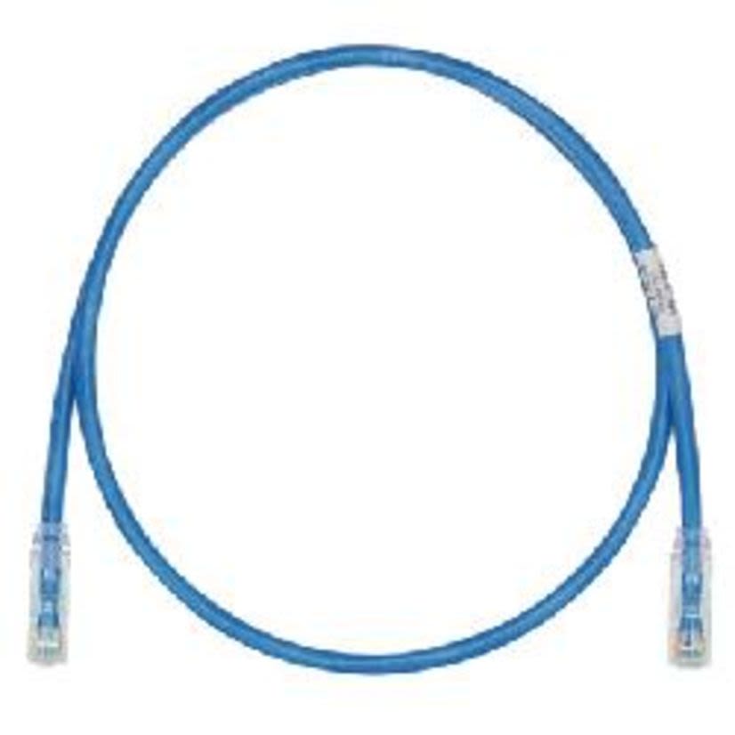 Panduit UTP28SP30BU U/UTP CM/LSZH Dual Rated Small Diameter Patch Cord, Cat 6/Class E, 28 AWG Conductor Stranded Copper Conductor, RJ45 Modular Plug Connector, 30 ft L Cord