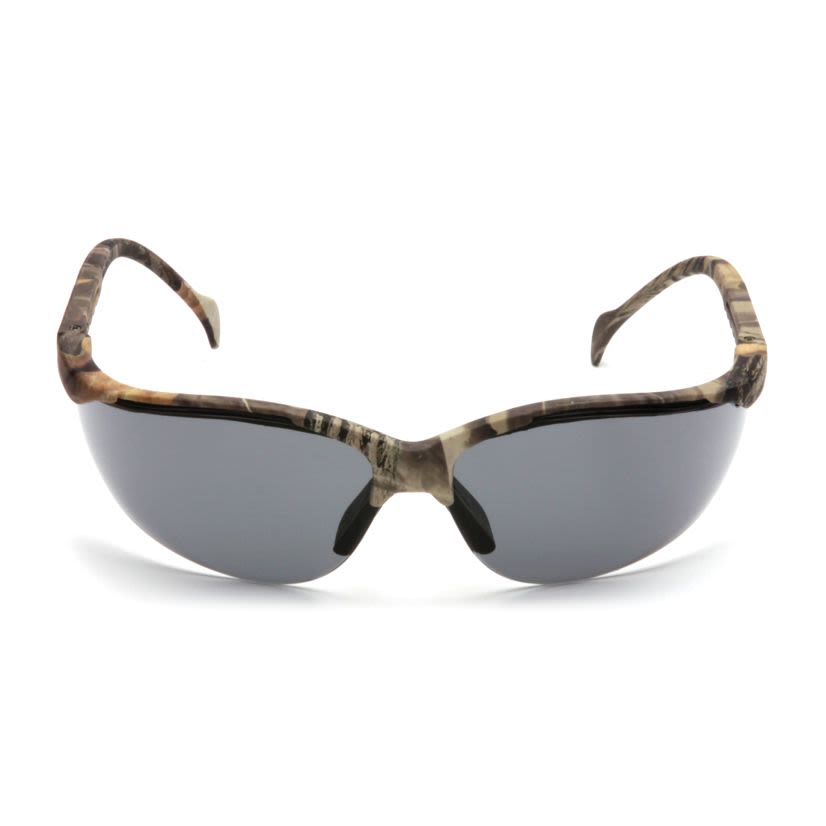Pyramex SH1820S Realtree Hardwoods HD Safety Eyewear, Anti-Scratch, Gray Lens, Camouflage, Nylon 6.6 Frame, Polycarbonate Lens, ANSI P Z87.1, CAN/CSA Z94.3-15, CE EN166, MIL-PRF 32432
