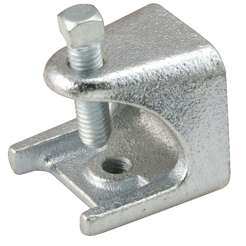 RACO 2538 Conduit Beam Clamp, 2 in, For Use With Hanger, Bridle Ring and Drop Rod, Steel/Malleable Iron, Electro-Plated Zinc