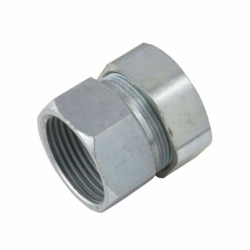 Hubbell RACO 1354 Compression Conduit Combination Coupling, 1 in, Steel, Electro-Plated Zinc
