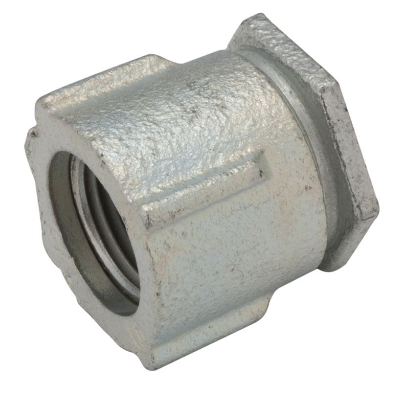 RACO 1503 3-Piece Conduit Coupling, 3/4 in, For Use With IMC/Rigid Conduit, Steel, Electro-Plated Zinc
