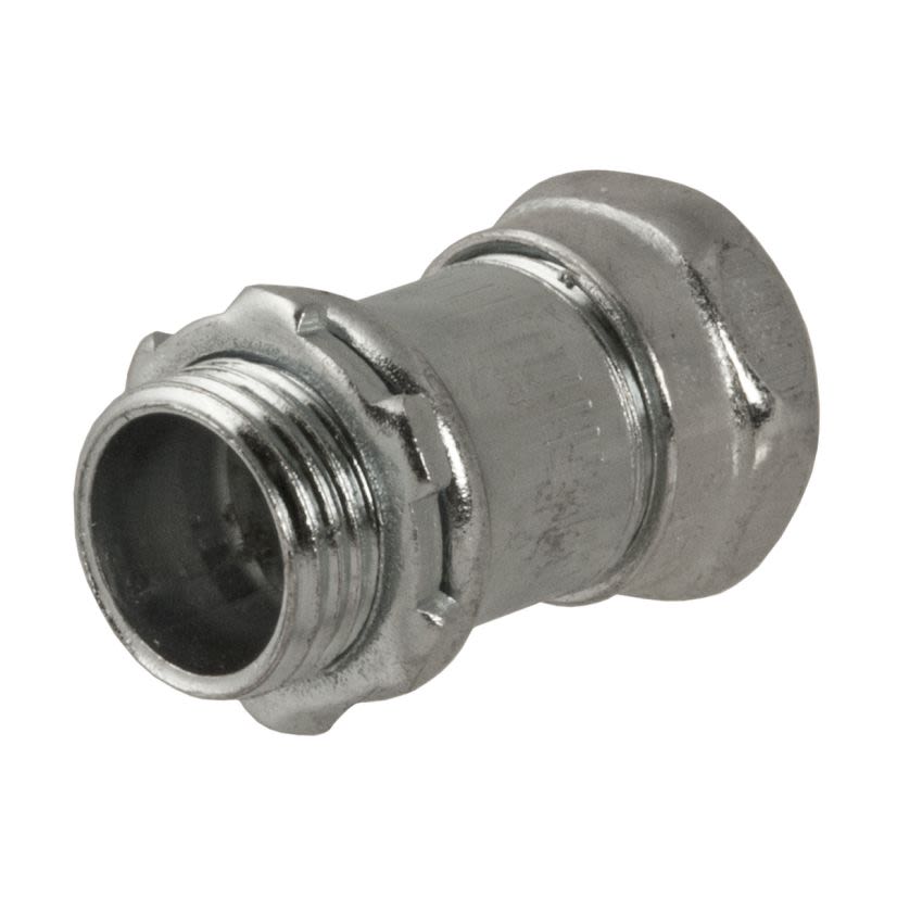 Hubbell RACO 2942 Non-Insulated Compression Connector, 3 in Trade, For Use With EMT Conduit, Steel, Electro-Plated Zinc