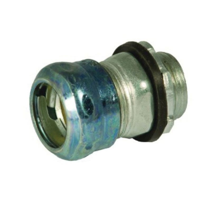 Hubbell RACO 2940RT EMT Raintight Uninsulated Compression Connector, 2-1/2 in Trade, Steel, Electroplated Zinc