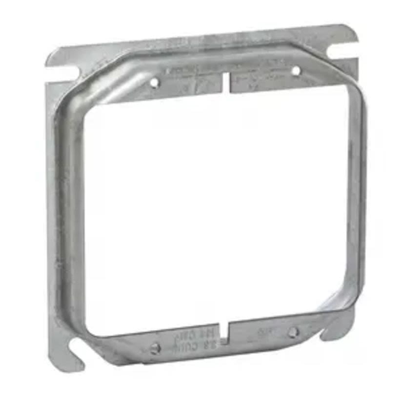 Hubbell RACO 779 Elite Fabricated Pre-Wired Standard Box Cover, 4 in L x 4 in W, Receptacle/Switch Cover, Steel