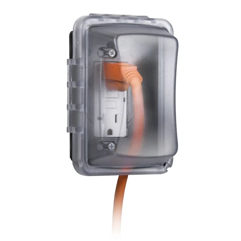 Hubbell TAYMAC MM410C Weatherproof While-In-Use Box Cover, 3-1/4 in L x 4 in W x 2-3/4 in D, Polycarbonate