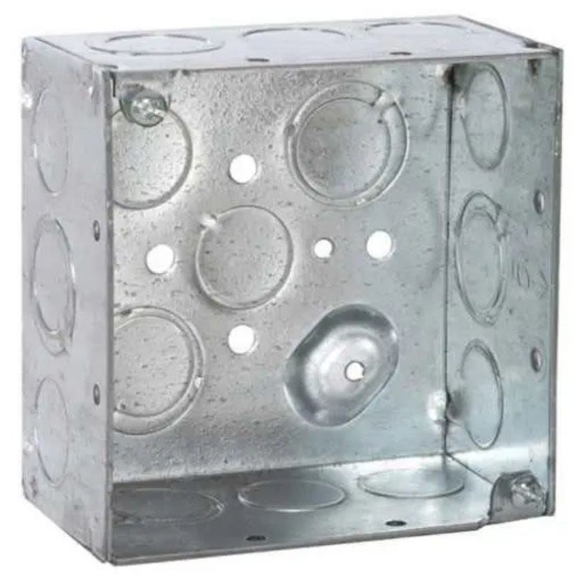 Hubbell RACO 232 Square Box With Conduit Knockouts